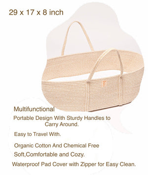 Baby Changing Basket - Moses Basket Set Of 4 Pieces